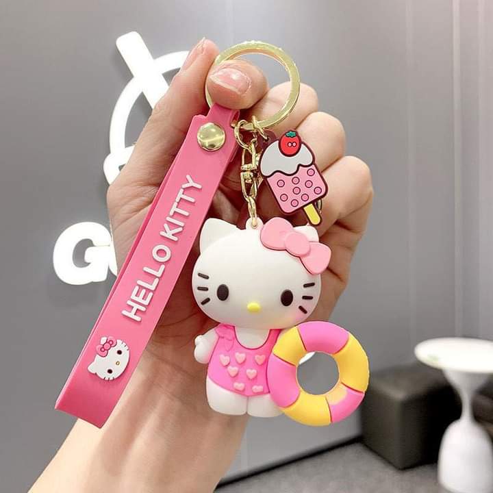 D006, Kulomi key chain cinnamon dog doll cartoon school bag pendant Melody key chain silicone pendant