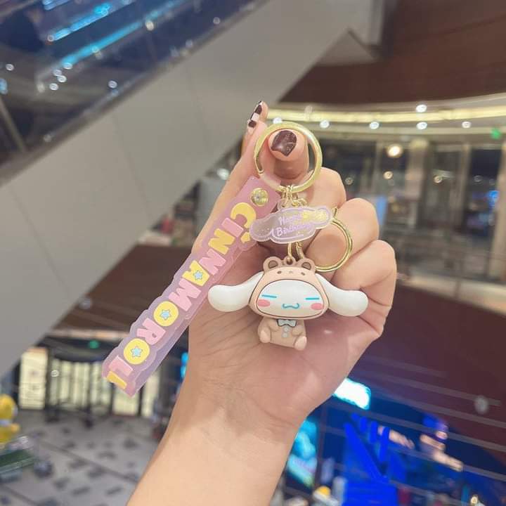 D006, Kulomi key chain cinnamon dog doll cartoon school bag pendant Melody key chain silicone pendant