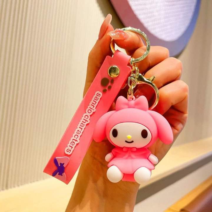 D006, Kulomi key chain cinnamon dog doll cartoon school bag pendant Melody key chain silicone pendant