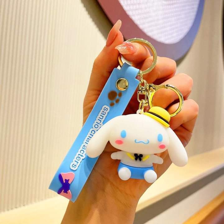 D006, Kulomi key chain cinnamon dog doll cartoon school bag pendant Melody key chain silicone pendant