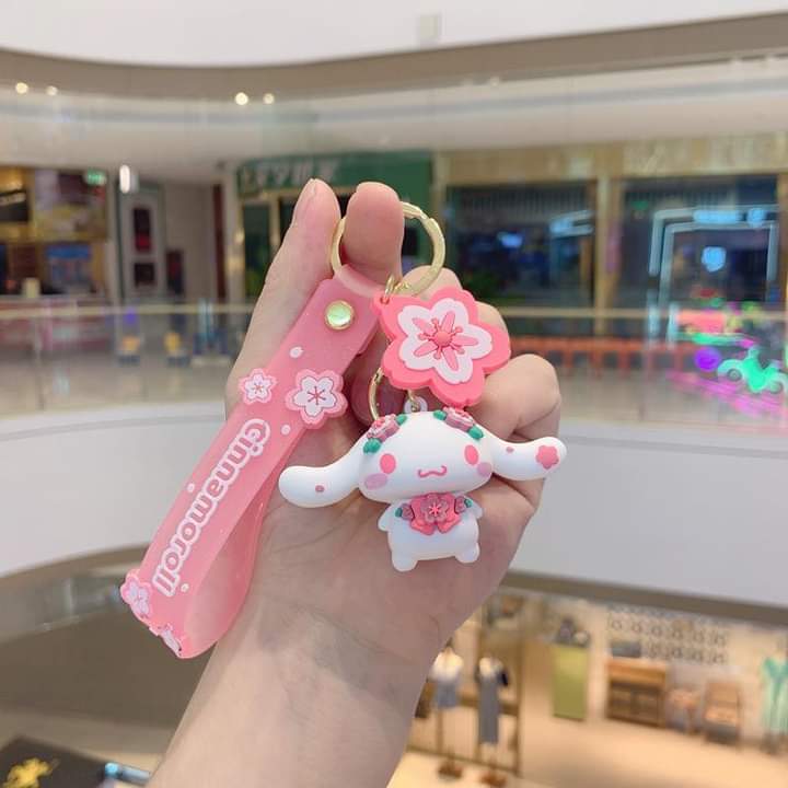 D006, Kulomi key chain cinnamon dog doll cartoon school bag pendant Melody key chain silicone pendant
