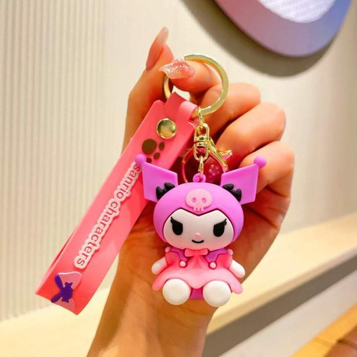 D006, Kulomi key chain cinnamon dog doll cartoon school bag pendant Melody key chain silicone pendant