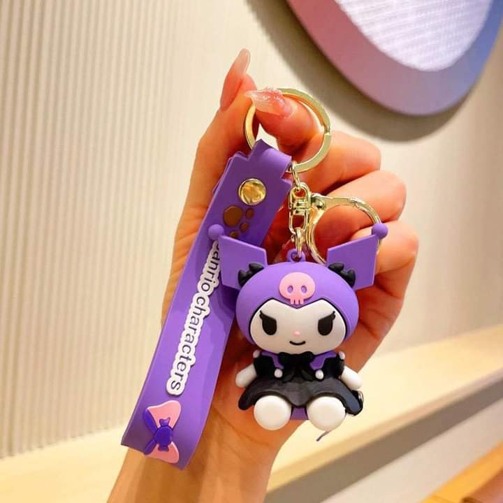 D006, Kulomi key chain cinnamon dog doll cartoon school bag pendant Melody key chain silicone pendant