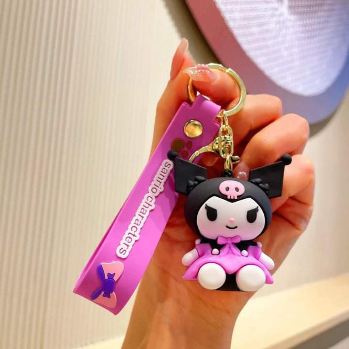 D006, Kulomi key chain cinnamon dog doll cartoon school bag pendant Melody key chain silicone pendant