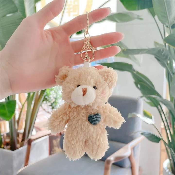 D008, Soft cute blush bear pendant cute bear baby teddy bear plush doll doll bag accessories key chain