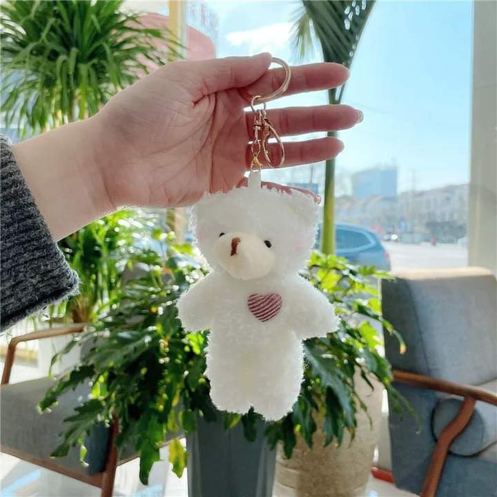 D008, Soft cute blush bear pendant cute bear baby teddy bear plush doll doll bag accessories key chain