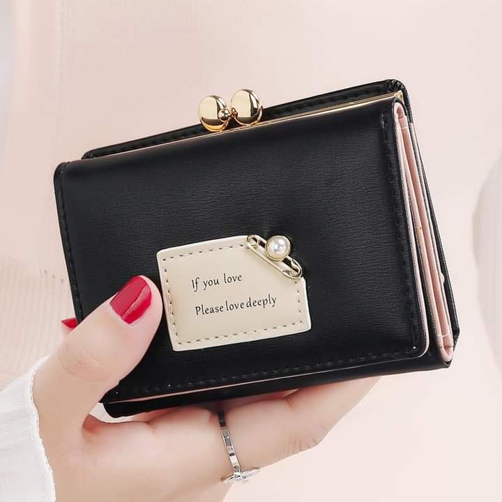 W088, 2023 New Ladies Small Wallet Simple Female Short Student Korean Version Cute Multifunctional Mini Card Holder Coin Purse