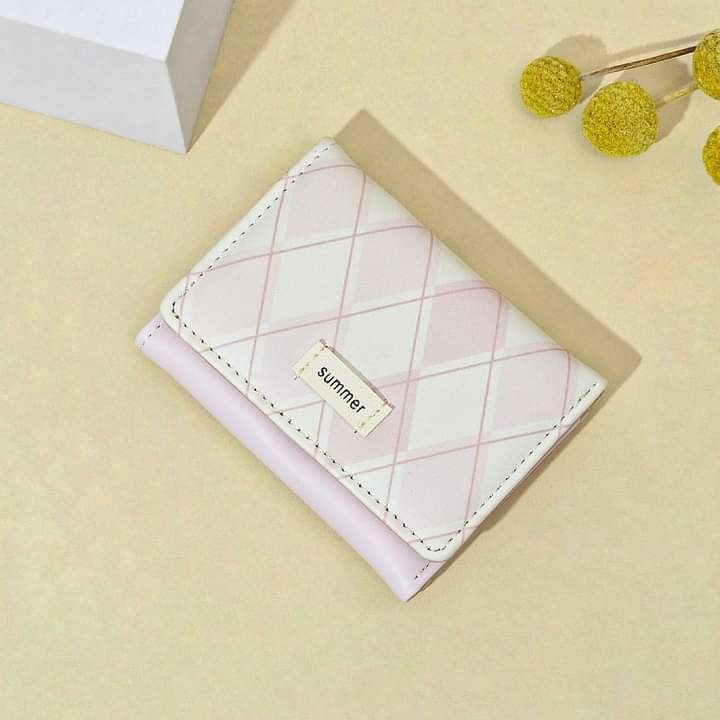 w035, Preferred wallet, small PU leather, can be folded, Korean style, fashion for women and students