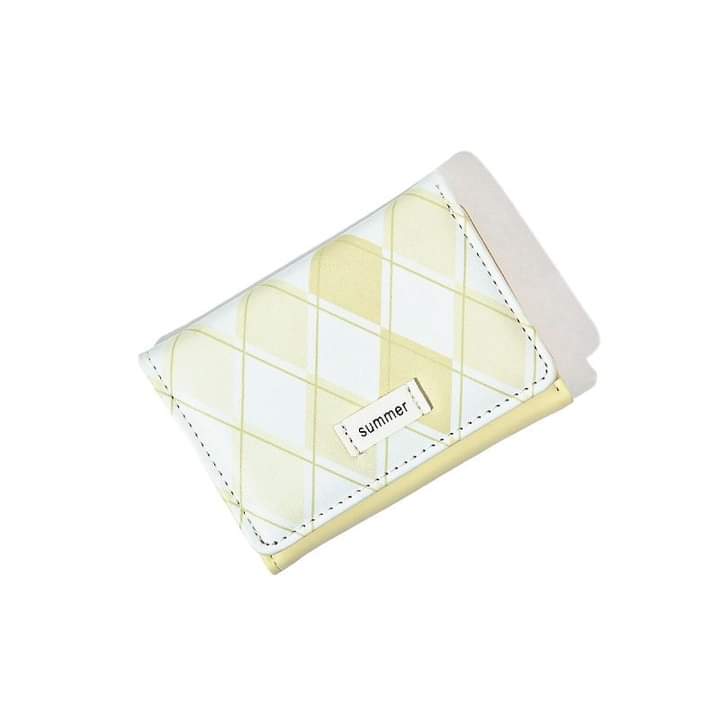 w035, Preferred wallet, small PU leather, can be folded, Korean style, fashion for women and students