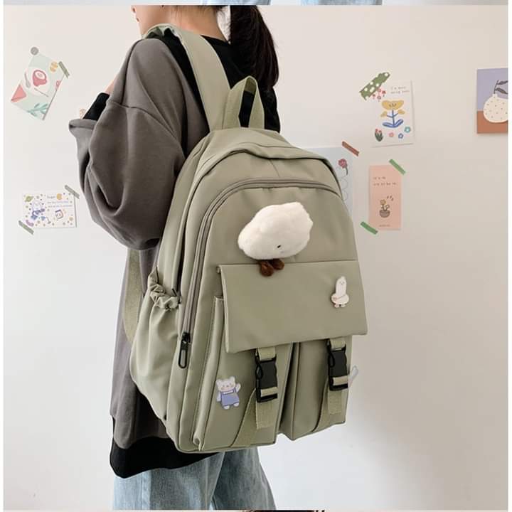 b046, Backpack school bag computer bag goes with every outfit for girls