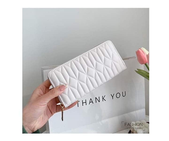 WL062, New 2023 women's wallet indentation medium-length clutch bag European and American fashion solid color PU change mobile phone bag