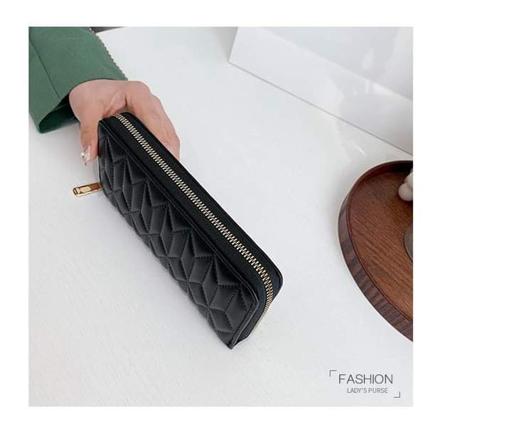 WL062, New 2023 women's wallet indentation medium-length clutch bag European and American fashion solid color PU change mobile phone bag