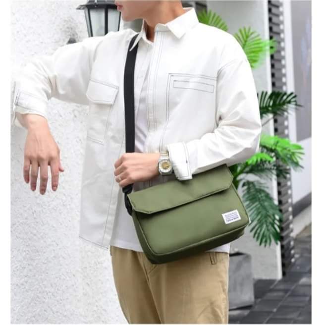 mm036, men's bag, canvas bag, shoulder bag, crossbody bag, can be used by both men and women, made from lightweight poly fabric, lots of storage space