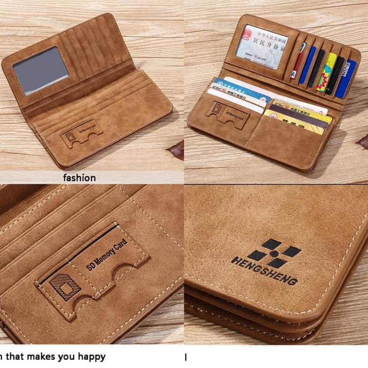 Mw012, Hengsheng Long Men's Wallet Retro Casual Brand Wallet Korean Version Clutch Large Capacity Matte Card Holder Europe and America