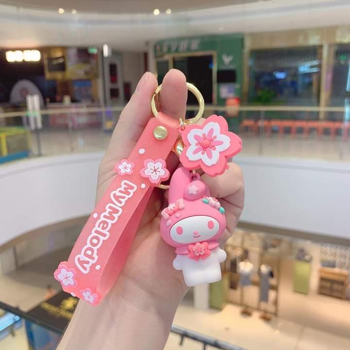 D006, Kulomi key chain cinnamon dog doll cartoon school bag pendant Melody key chain silicone pendant