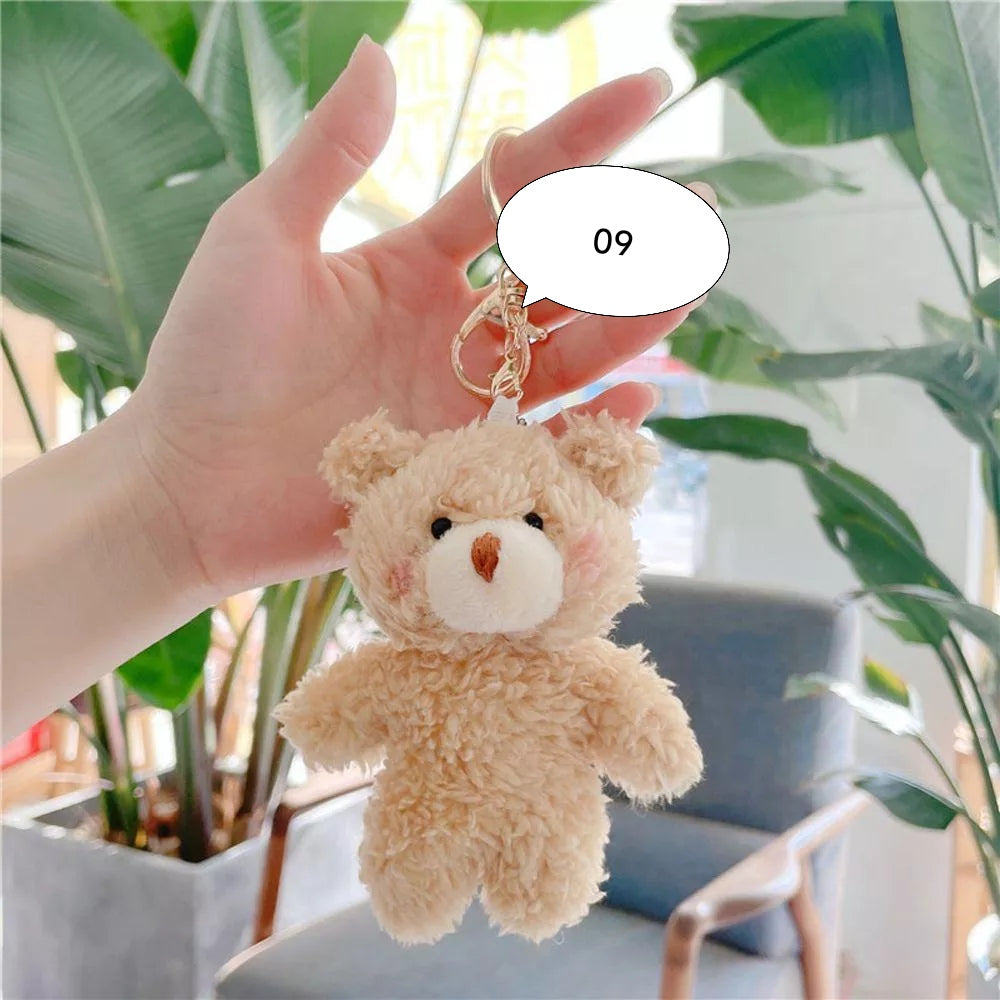D008, Soft cute blush bear pendant cute bear baby teddy bear plush doll doll bag accessories key chain