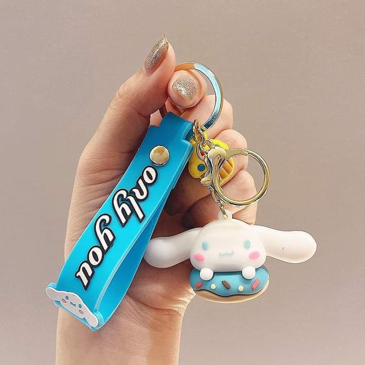 D006, Kulomi key chain cinnamon dog doll cartoon school bag pendant Melody key chain silicone pendant