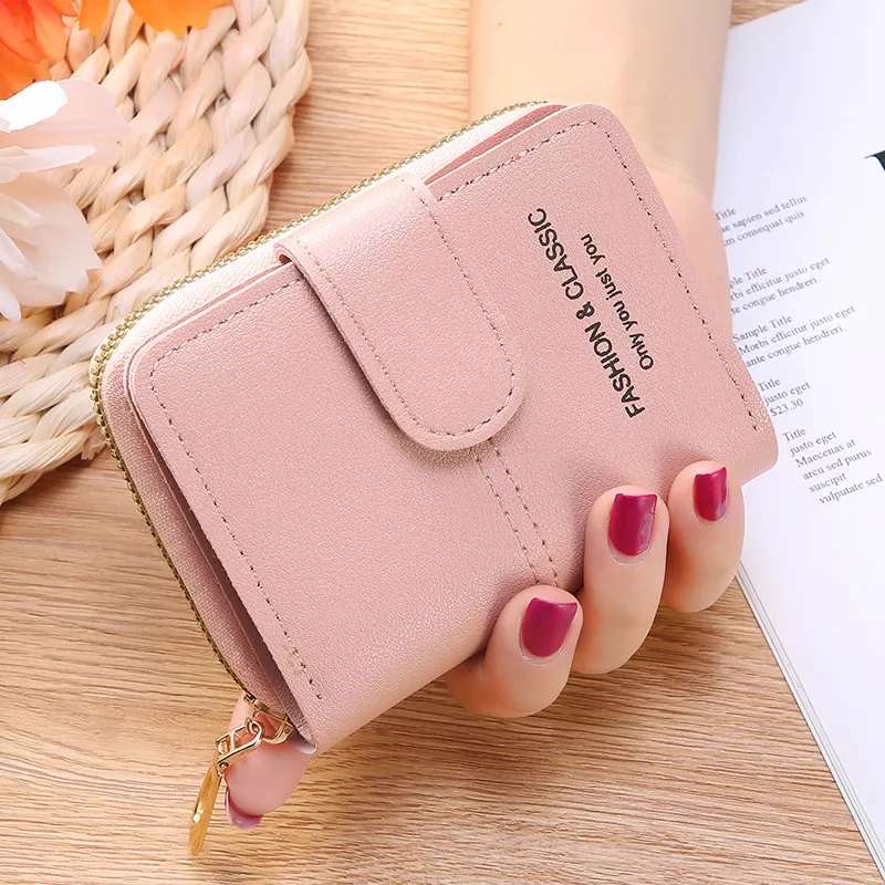 W026 Purse Ladies 2022 Korean Version Short Korean Version Mini Small Wallet Ladies Zipper Cute Coin Purse Wallet