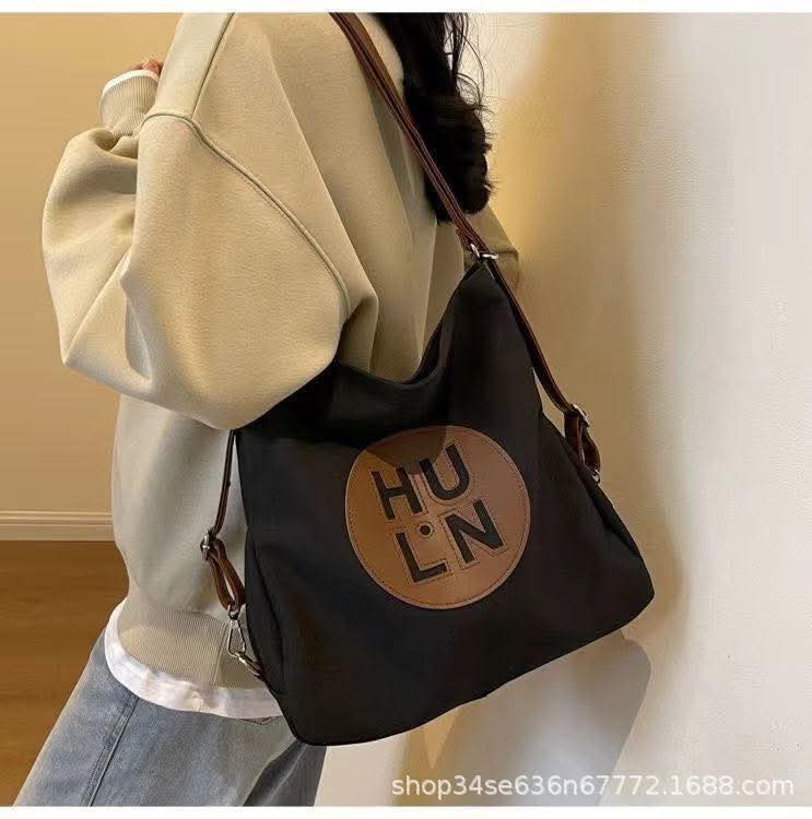 M96, Canvas bag women's 2025 new large capacity multi-purpose backpack student class single shoulder tote bag single shoulder canvas