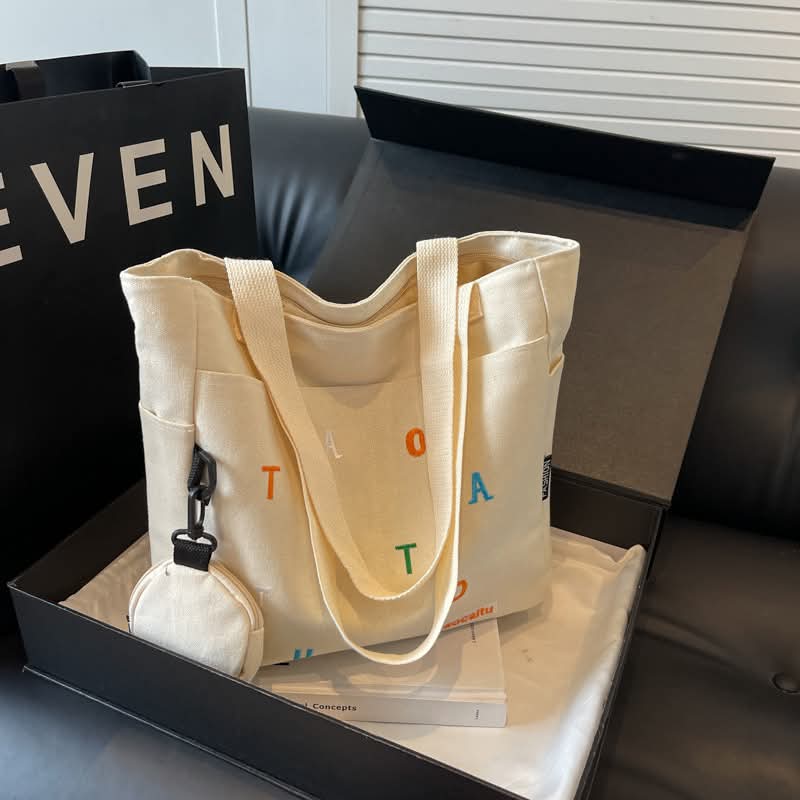 c023, Preferred comes with a small bag. large bag, canvas, thick fabric, cloth shoulder bag, handbag