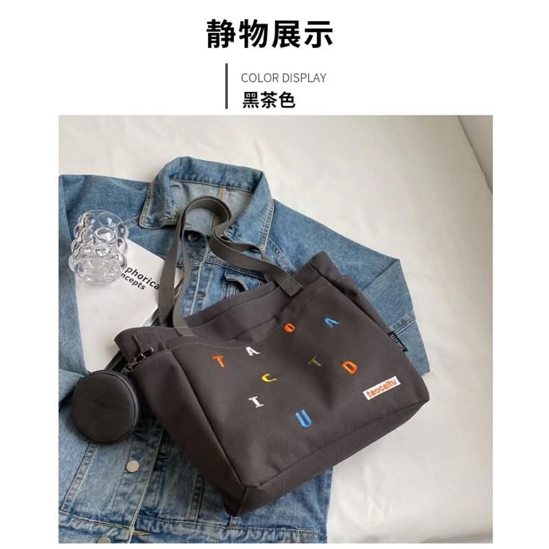 c023, Preferred comes with a small bag. large bag, canvas, thick fabric, cloth shoulder bag, handbag