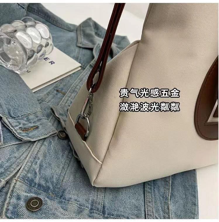 M96, Canvas bag women's 2025 new large capacity multi-purpose backpack student class single shoulder tote bag single shoulder canvas