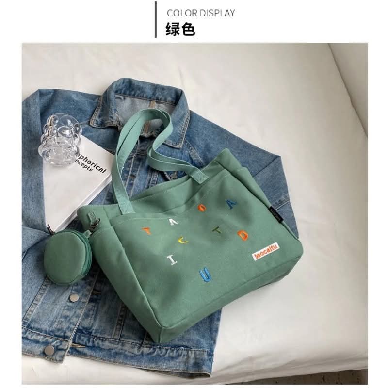 c023, Preferred comes with a small bag. large bag, canvas, thick fabric, cloth shoulder bag, handbag