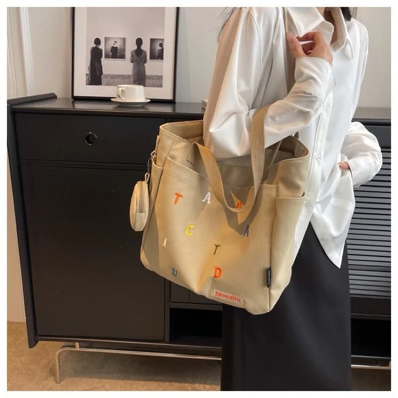 c023, Preferred comes with a small bag. large bag, canvas, thick fabric, cloth shoulder bag, handbag