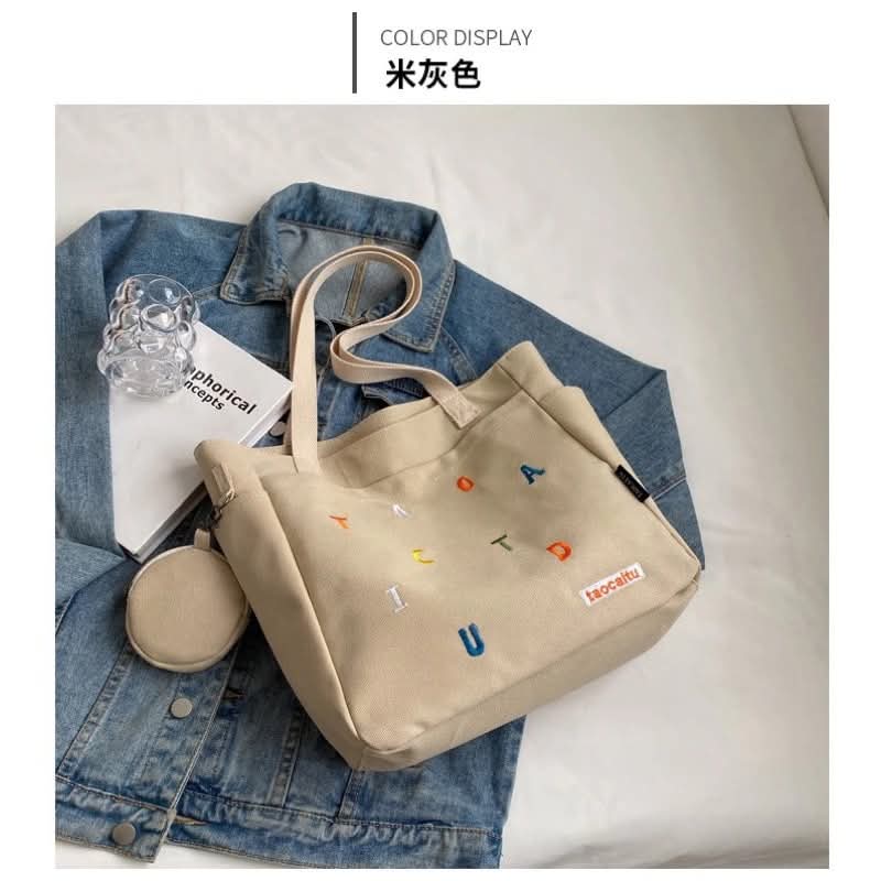 c023, Preferred comes with a small bag. large bag, canvas, thick fabric, cloth shoulder bag, handbag