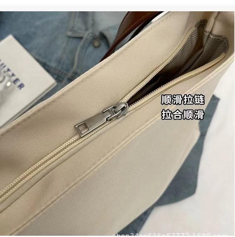 M96, Canvas bag women's 2025 new large capacity multi-purpose backpack student class single shoulder tote bag single shoulder canvas