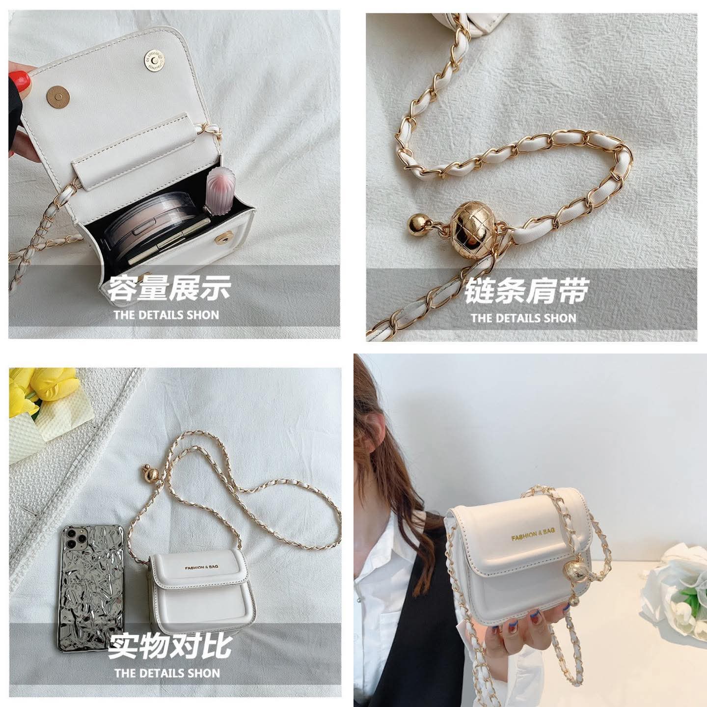 A10, Mini small bag women summer 2025 new fashion chain mobile phone bag this year shoulder crossbody small square bag