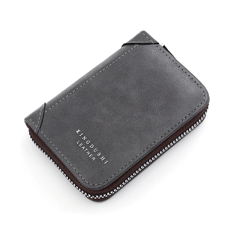 Mw013, 2023 new classic retro European and American denim style splicing multi-functional multi-card pocket change zipper card holder