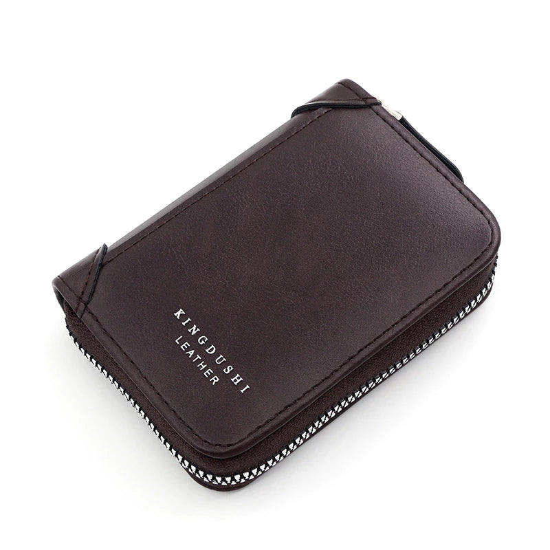 Mw013, 2023 new classic retro European and American denim style splicing multi-functional multi-card pocket change zipper card holder