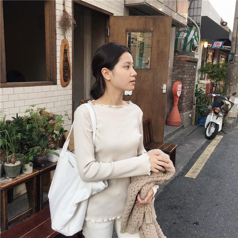 c40 The new Korean version of the simple and versatile large-capacity canvas bag women's shoulder casual literary tote bag students