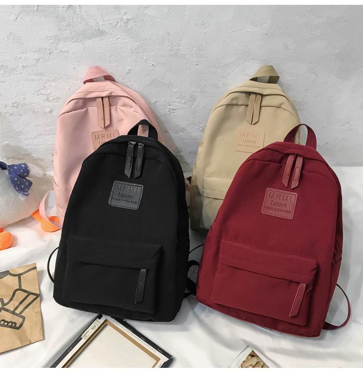 b069, Backpack female ins Korean version of junior high school student schoolbag female large-capacity fashion trendy travel backpack