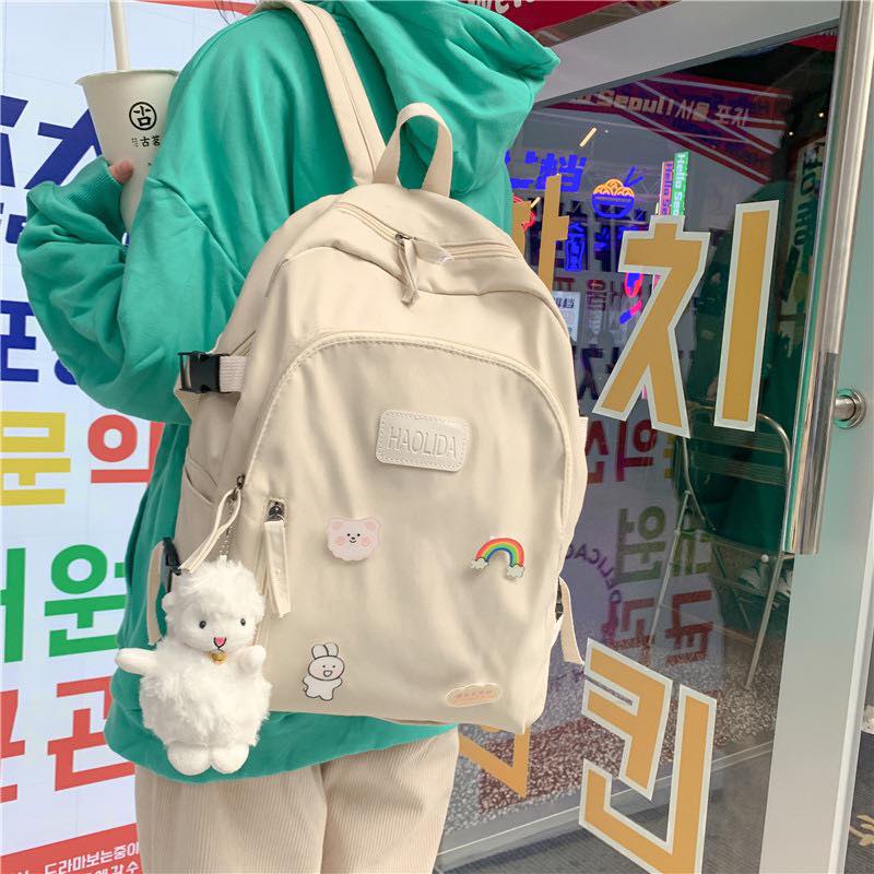 b068, 2022 student schoolbag female Korean version high school Japanese campus backpack casual large-capacity computer backpack