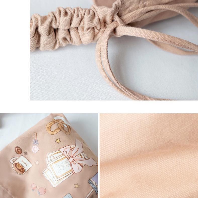 M001 New canvas bag women's shoulder handbag student cute Korean ins literary canvas bag