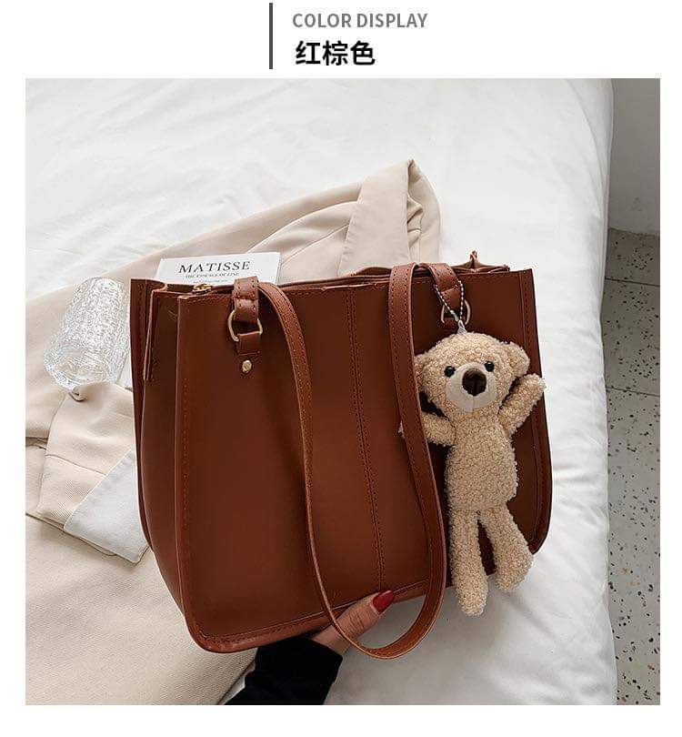 Women's bag 2022 tote bag female large-capacity messenger bag college student class bag fashion casual commuter shoulder bag