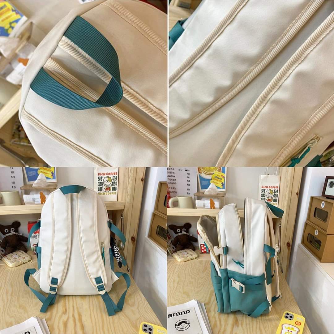 B071 Schoolbag female high school students simple backpack ins style Korean version of the junior high school student large-capacity backpack women