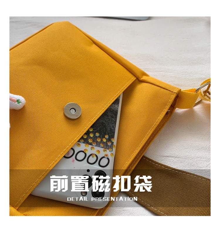 m03 Korean design canvas cute bag with candy colors