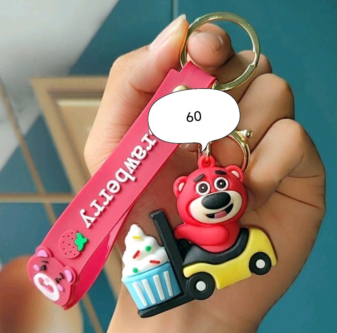 D006, Kulomi key chain cinnamon dog doll cartoon school bag pendant Melody key chain silicone pendant