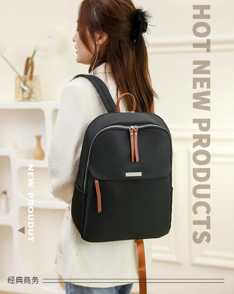 B093， Backpack 2023 new fashion trend student computer bag female 14-inch female business large-capacity schoolbag backpack