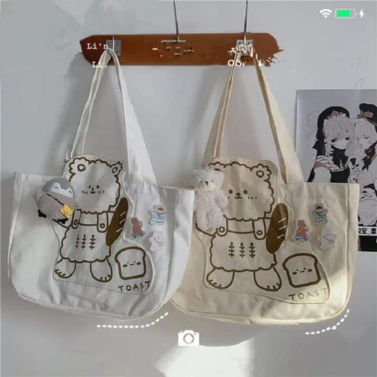 c024, shoulder bag, shopping bag, canvas, can hold a lot of stuff(no toy)