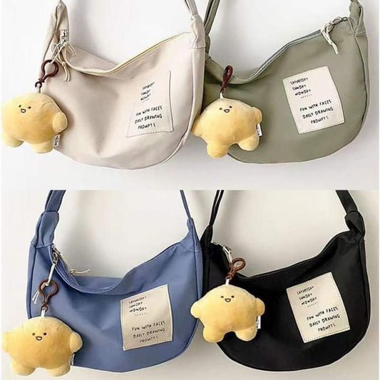 M071, Japanese ins Korean literary canvas small bag female Harajuku port style ulzzang Messenger bag student dumpling bag