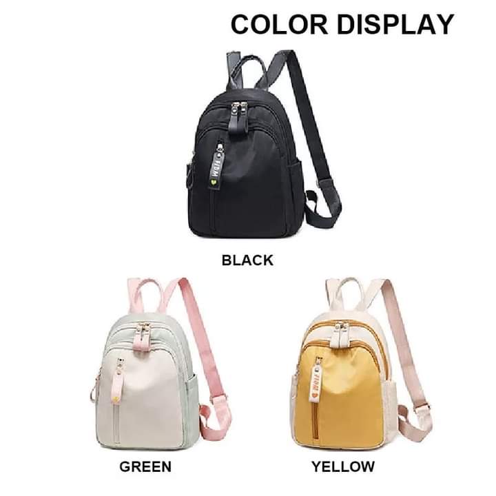 b021, 0AMILA Oxford cloth backpack female small backpack student high capacity contrast color