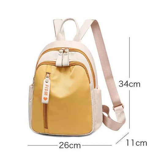 b021, 0AMILA Oxford cloth backpack female small backpack student high capacity contrast color