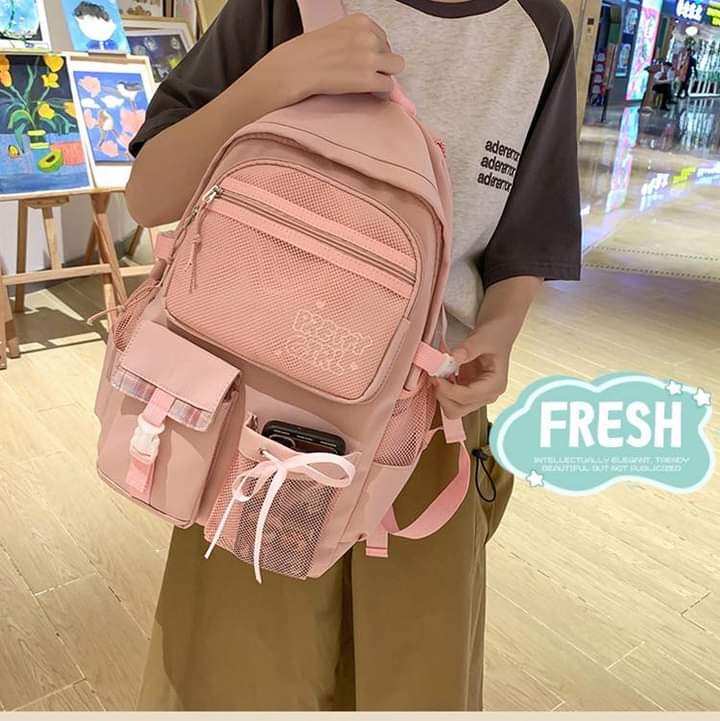 b076, Summer new style schoolbag for primary and secondary school students, female, high-looking, fashionable, Korean style backpack, leisure travel, cute backpack
