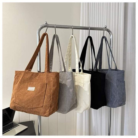 C070, Large capacity tote bag for women 2023 new fashion corduroy shoulder bag ins forest armpit bag handbag