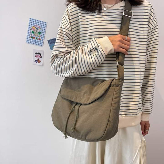 m035, shoulder bag, canvas, nylon fabric, soft, portable, Japanese style for women