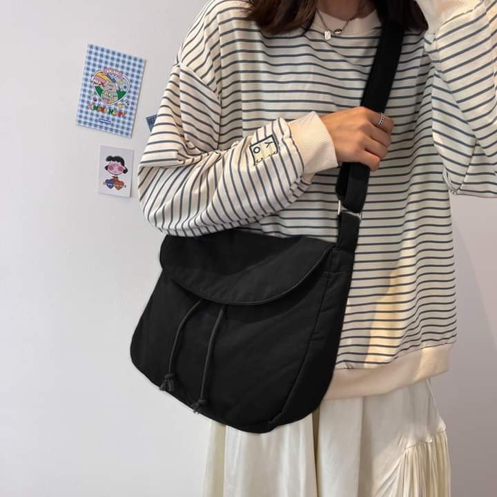 m035, shoulder bag, canvas, nylon fabric, soft, portable, Japanese style for women